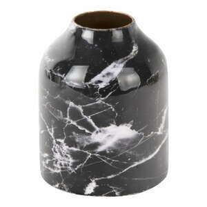 Čierno-biela železná váza PT LIVING Marble, výška 10 cm