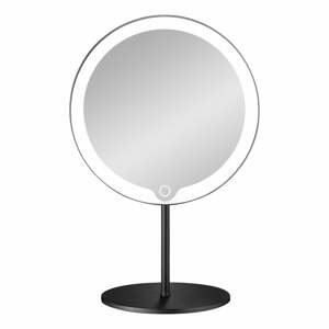 Čierne kozmetické zrkadlo s LED podsvietením Blomus Modo