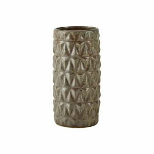 Sivá kameninová váza Villa Collection, výška 22 cm
