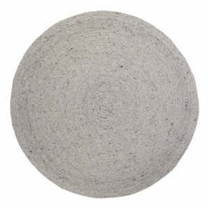 Sivý ručne vyrobený koberec zo zmesi vlny a bavlny Nattiot Neethu, ø 110 cm