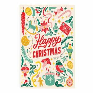 Bavlnený uterák eleanor Stuart Happy Christmas, 46 x 71 cm