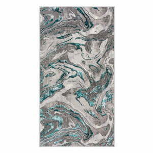 Sivo-modrý koberec Flair Rugs Marbled, 80 x 150 cm