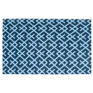 Vysokoodolný kuchynský koberec Webtappeti Labyrinth Blue, 60 x 220 cm
