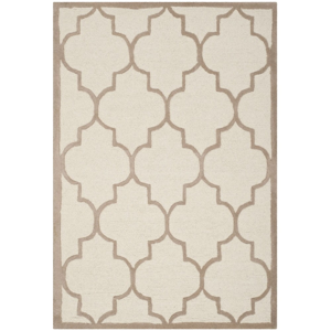 Béžový vlnený koberec Everly 91 × 152 cm