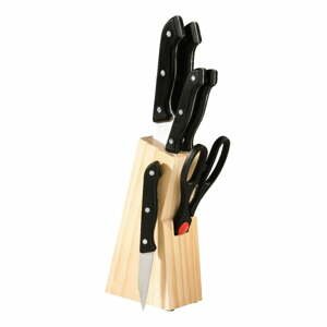 Set nožov s dreveným blokom Wooden, 6 ks
