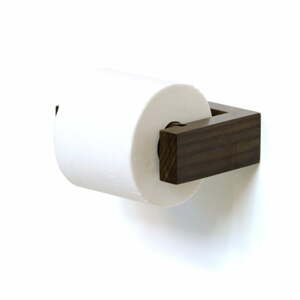 Nástenný držiak na toaletný papier z dubového dreva Wireworks Mezza Dark