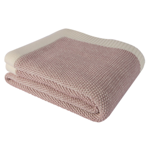 Ružová bavlnená deka Clen, 130 × 170 cm