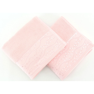 Sada 2 ružových uterákov z čistej bavlny Tomuruk, 50 x 90 cm