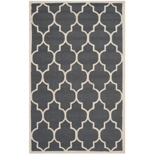 Tmavosivý vlnený koberec Everly 121 × 182 cm