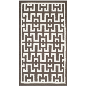 Vlnený koberec Safaj 91x152 cm, hnedý