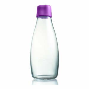 Fialová sklenená fľaša ReTap s doživotnou zárukou, 500 ml