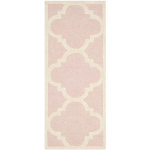 Ružový vlnený koberec Clark 60 × 91 cm