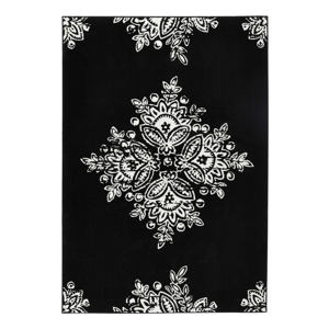 Čierno-biely koberec Hanse Home Gloria Blossom, 200 x 290 cm