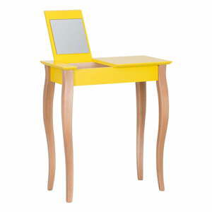 Žltý toaletný stolík so zrkadlom Ragaba Dressing Table, dĺžka 65 cm