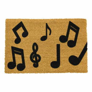 Rohožka z prírodného kokosového vlákna Artsy Doormats Music Notes, 40 x 60 cm