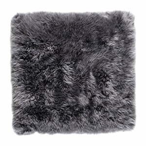 Sivý koberec z ovčej kožušiny Royal Dream Zealand, 70 × 70 cm