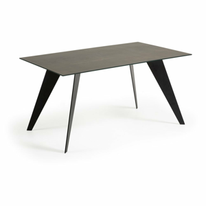 Jedálenský stôl so sivou doskou La Forma Nack, 160 x 90 cm