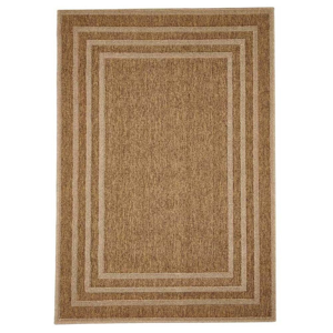 Hnedý vonkajší koberec Floorita Border, 160 × 230 cm