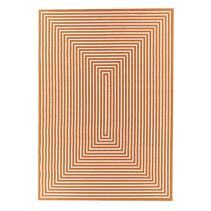 Oranžový vonkajší koberec Floorita Braid, 133 x 190 cm
