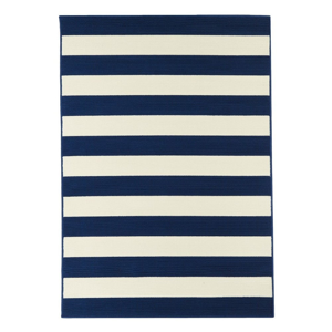 Modro-biely vonkajší koberec Floorita Stripes, 160 × 230 cm