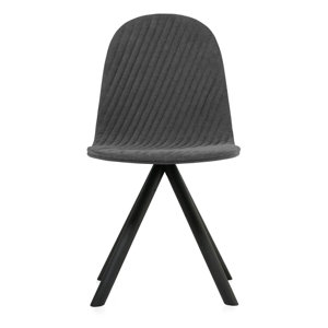 Tmavosivá stolička s čiernymi nohami IKER Mannequin Stripe
