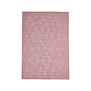 Ružový vonkajší koberec Floorita Fiore, 135 × 190 cm