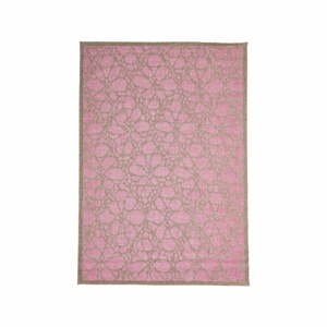 Ružový vonkajší koberec Floorita Fiore, 160 x 230 cm