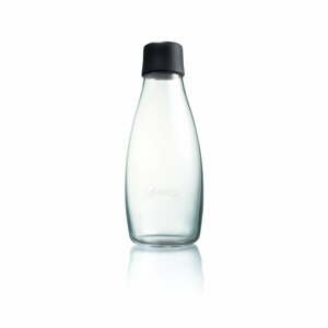 Čierna sklenená fľaša ReTap s doživotnou zárukou, 500 ml
