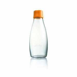 Oranžová sklenená fľaša ReTap s doživotnou zárukou, 500 ml