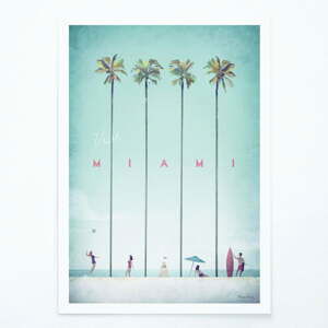 Plagát Travelposter Miami, A3