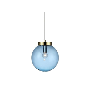 Závesné svietidlo v modro-zlatej farbe Markslöjd Ball Two, ⌀ 22 cm