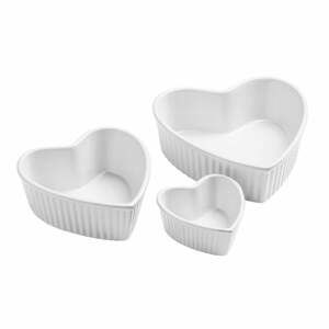 Sada 3 kameninových misiek Premier Housewares Hearts