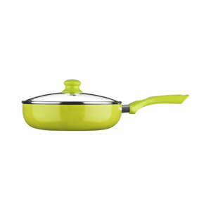 Zelená panvica s pokrievkou Premier Housewares, ⌀ 26 cm