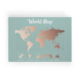 Obraz Really Nice Things Copper Worldmap, 50 × 70 cm