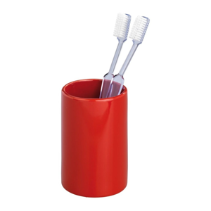 Červený pohárik na zubné kefky Wenko Polaris Red