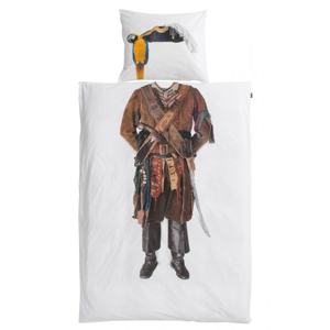 Bavlnené obliečky na jednolôžko Snurk Pirate, 140 × 200 cm