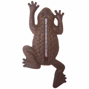 Liatinový nástenný teplomer Esschert Design Frog