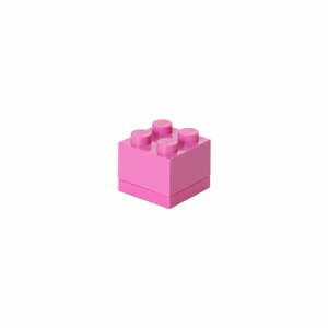 Ružový úložný box LEGO® Mini Box