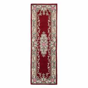 Červený vlnený koberec Flair Rugs Aubusson, 67 x 210 cm