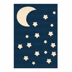 Detský tmavomodrý koberec Zala Living Night Sky, 140 × 200 cm