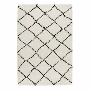 Béžovo-čierny koberec Mint Rugs Allure Ronno Black Cream, 80 × 150 cm