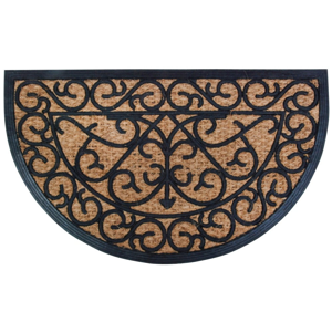 Gumová polkruhová rohožka s kokosovým vláknom Esschert Design Ornamental