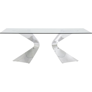Jedálenský stôl s nohami v striebornej farbe Kare Design Gloria