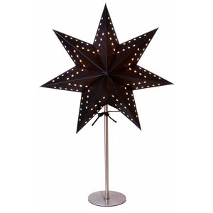 Čierna svetelná dekorácia Star Trading Bobo, výška 51 cm