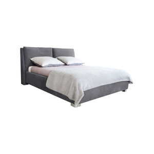 Sivá dvojlôžková posteľ Mazzini Beds Vicky, 160 × 200 cm