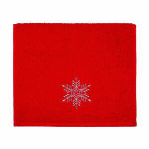 Osuška Christmas Snowflake Red, 30 x 50 cm