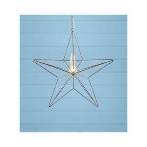 Závesná svietiaca dekorácia v medenej farbe Markslöjd Tjusa Star Copper, ø 42 cm