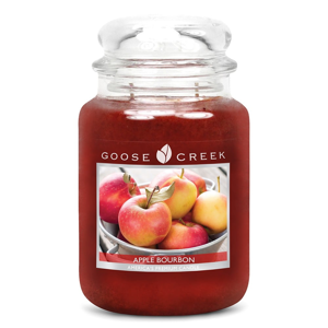 Vonná sviečka v sklenenej dóze Goose Creek Jablkový bourbon, 150 hodín horenia