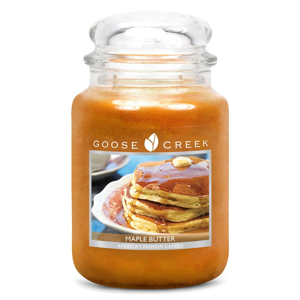 Vonná sviečka v sklenenej dóze Goose Creek Javorové maslo, 150 hodín horenia