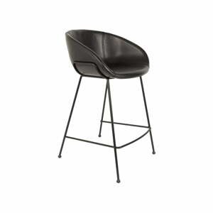 Sada 2 čiernych barových stoličiek Zuiver Feston, výška sedu 65 cm